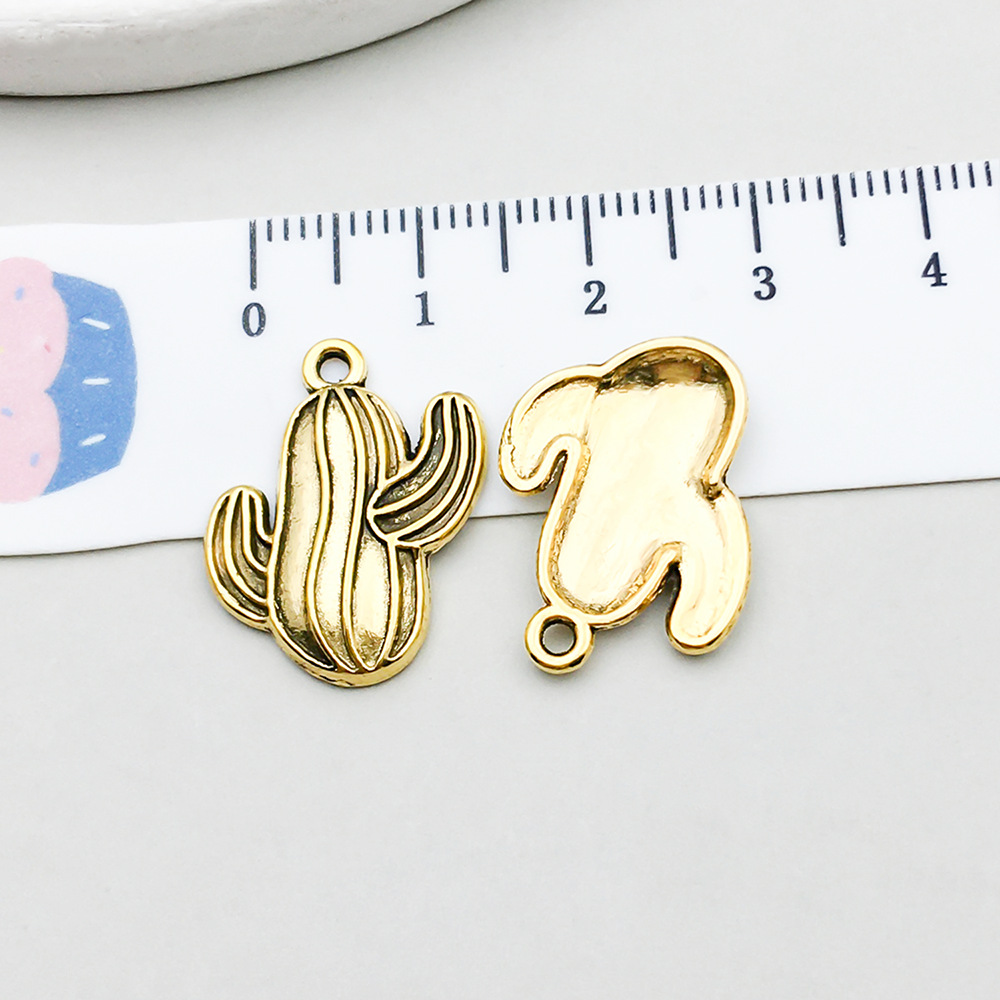 1 ancient gold cactus 21*16mm-1.4g-19223