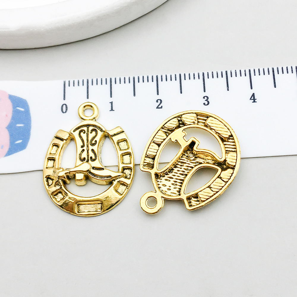 1 ancient gold boots 25*19mm-1.9g-19241