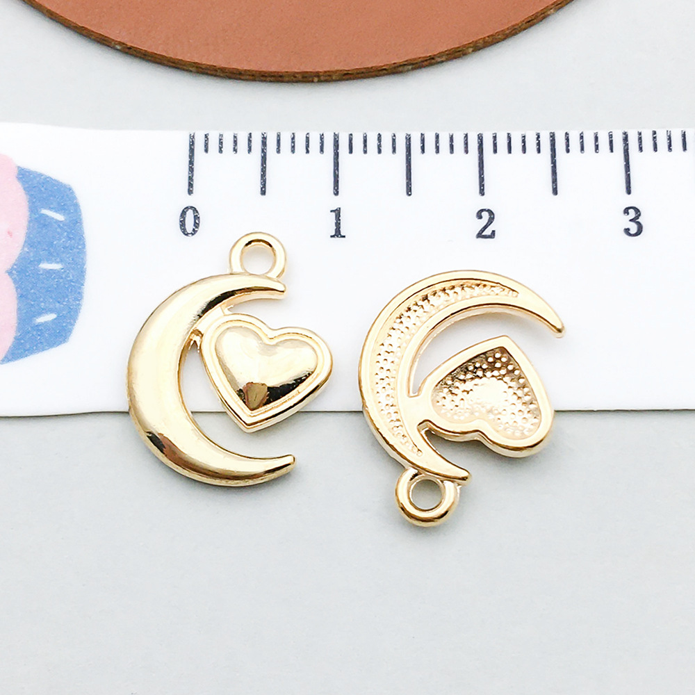 1 kc gold love moon 13*17mm-1.4g-17681