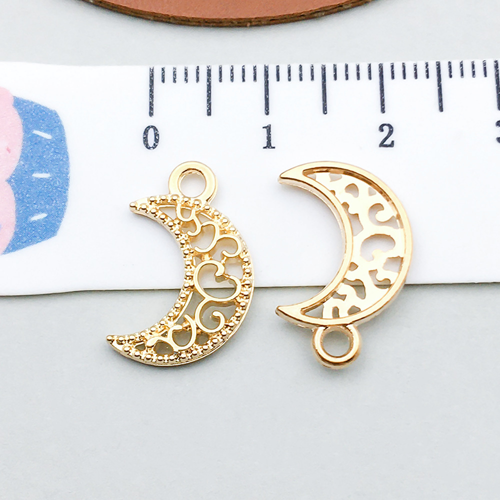 1 kc gold pattern moon 12*18mm-0.5g-18244