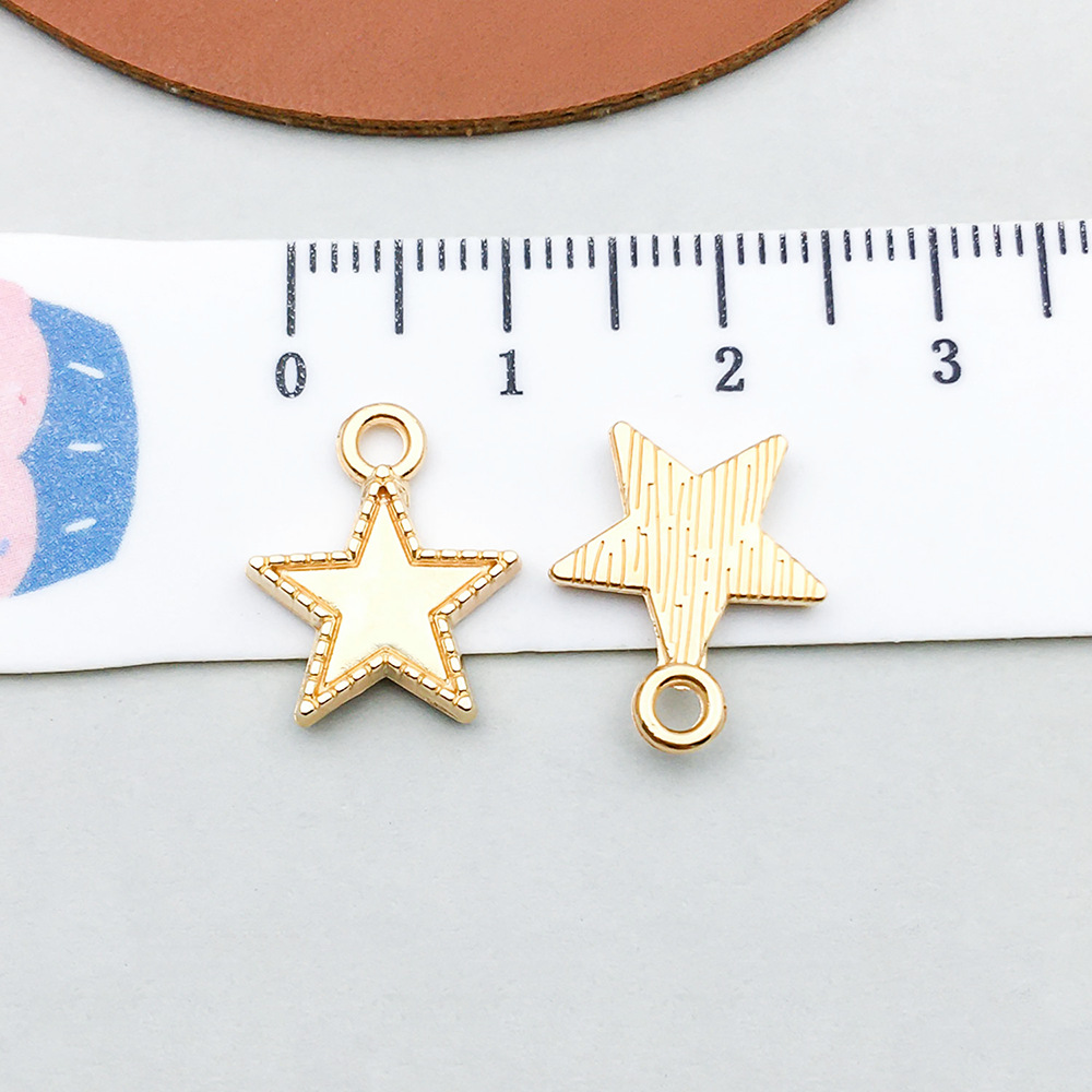 1 kc gold five-pointed star 12*16mm-0.7g-20871