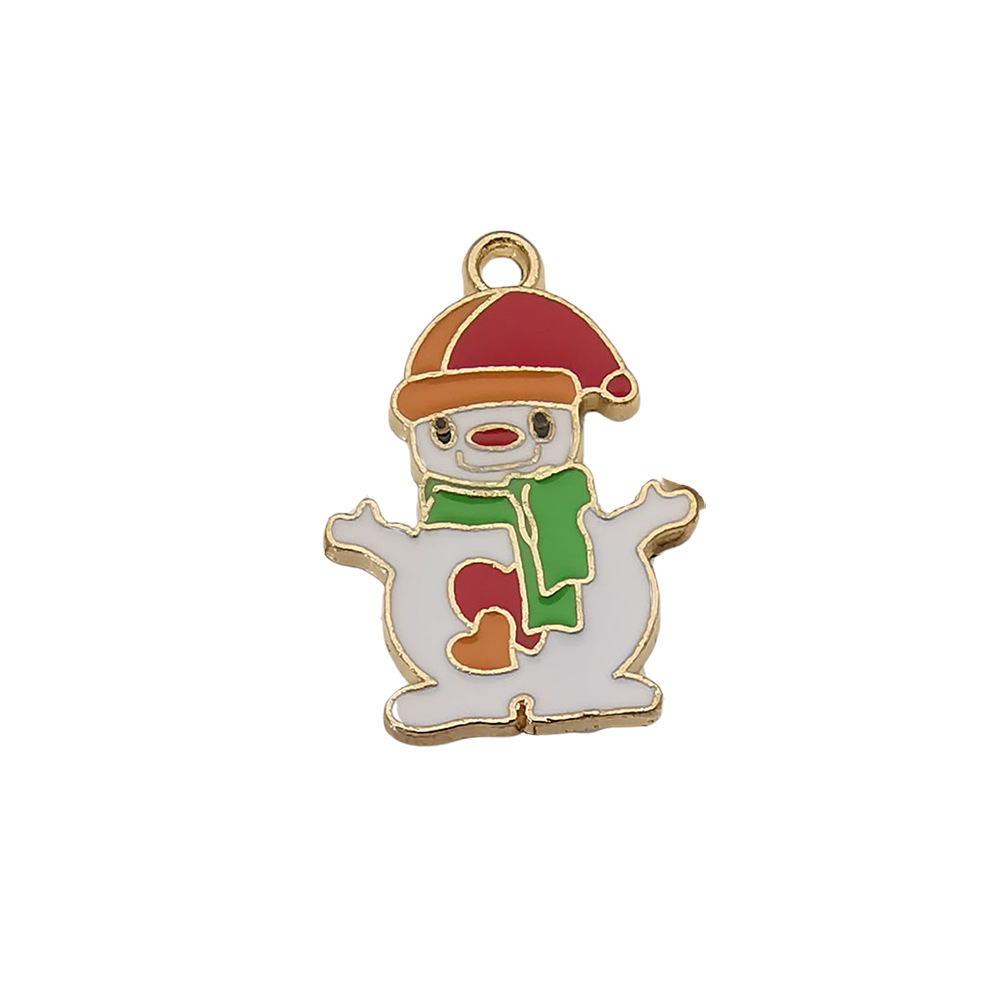 1 white dripping Christmas snowman 17*24mm-1.5g-12517
