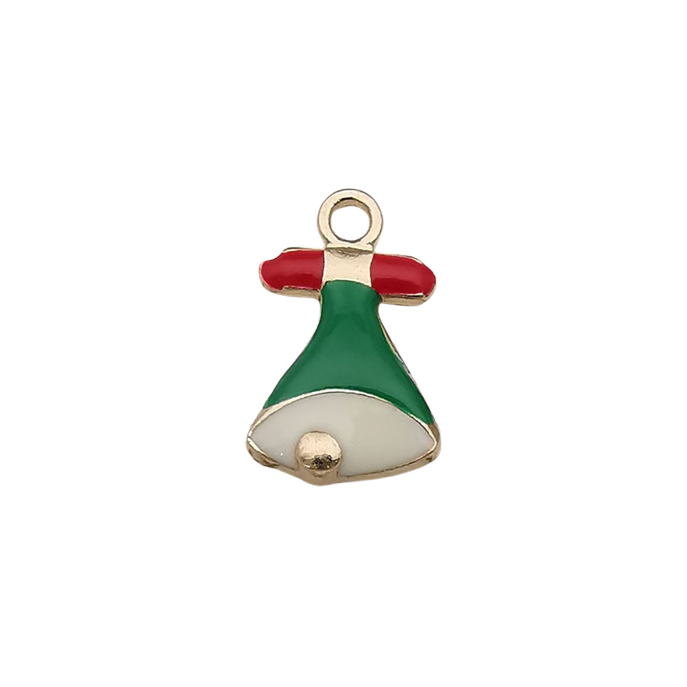 1 green dripping Christmas bell 11*18mm-1.3g-12520