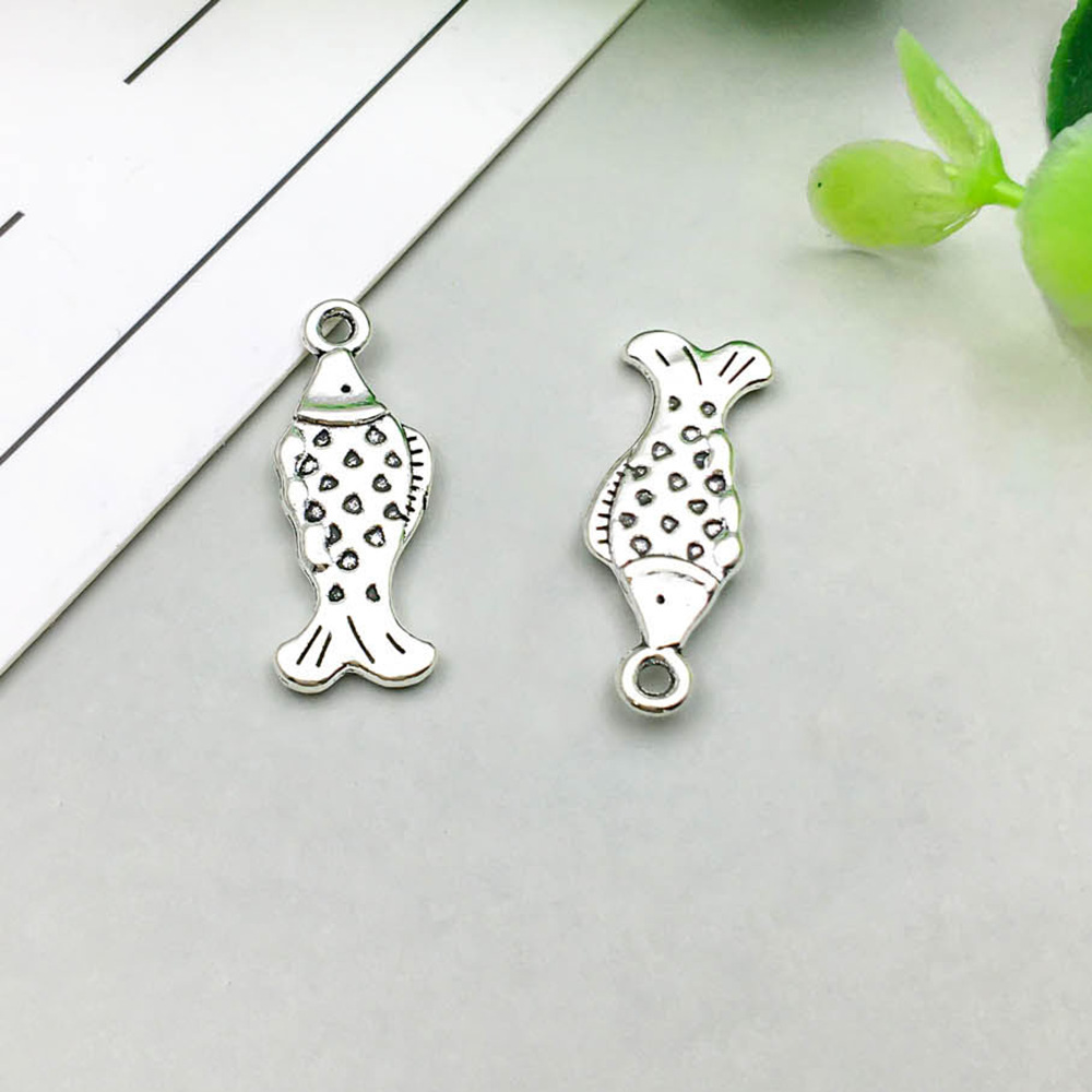 1 ancient silver marine fish 10*25mm-1.5g-11239