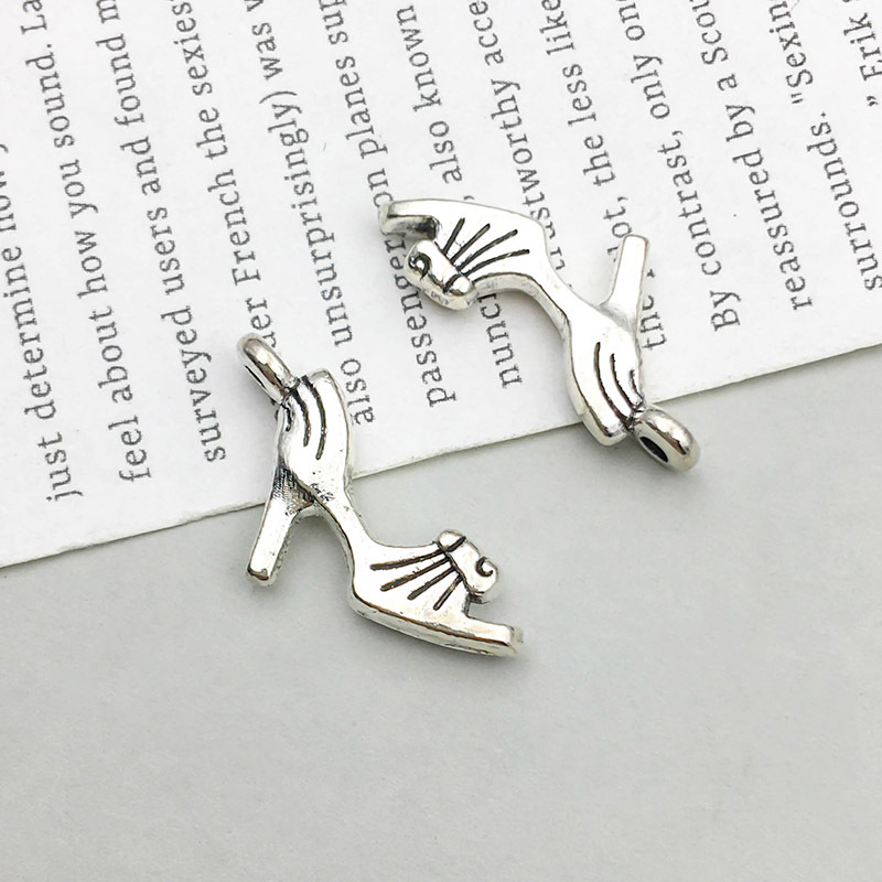 1 ancient silver shoes 16*11mm-1g-3359