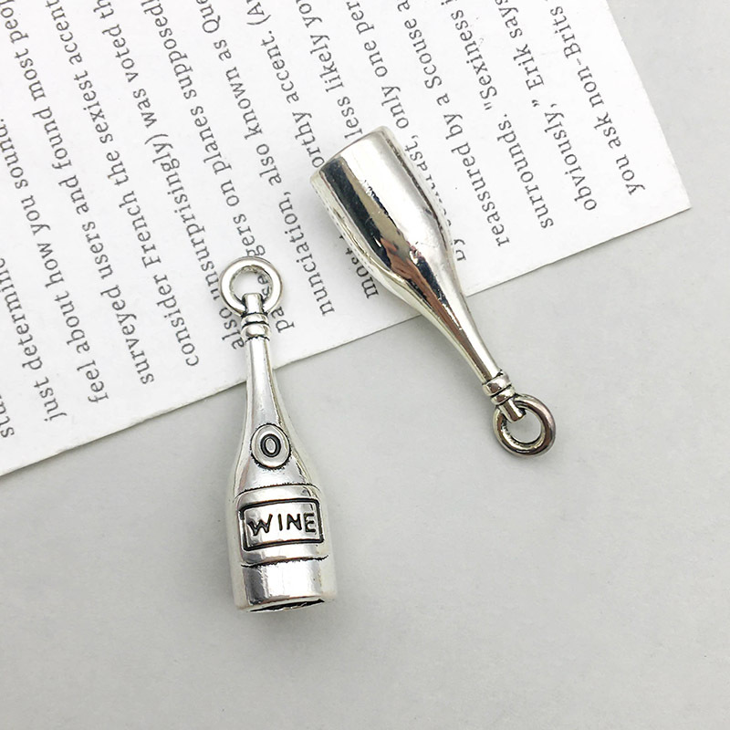 1 ancient silver wine bottle 7*27mm-2.2g-10557