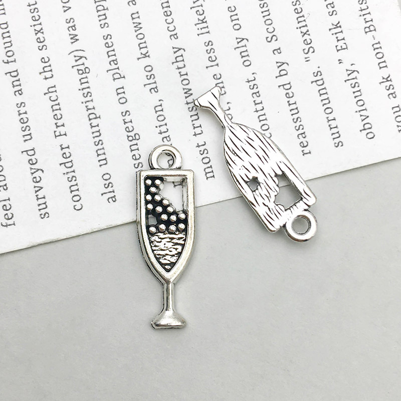 1 ancient silver wine glass 6*20mm-0.6g-10565