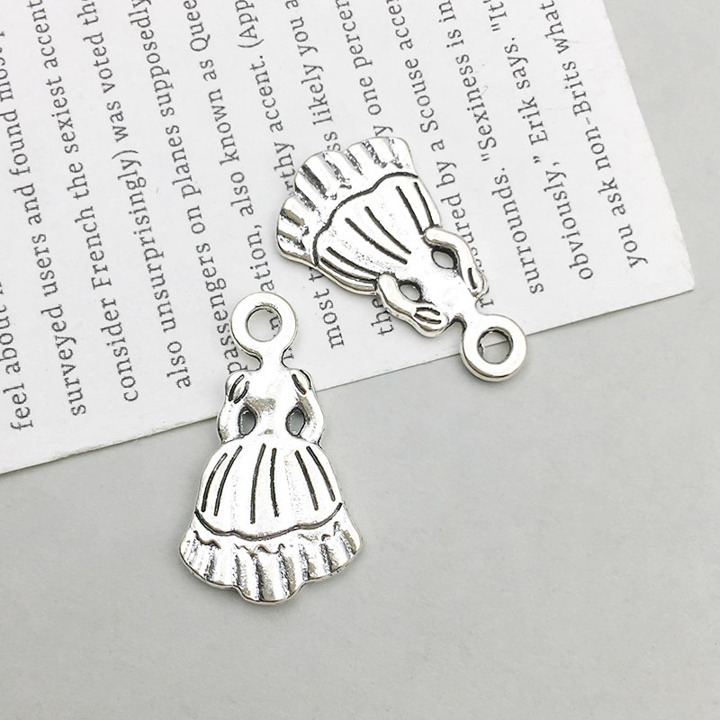 1 ancient silver skirt 13*22mm-1.2g-11222