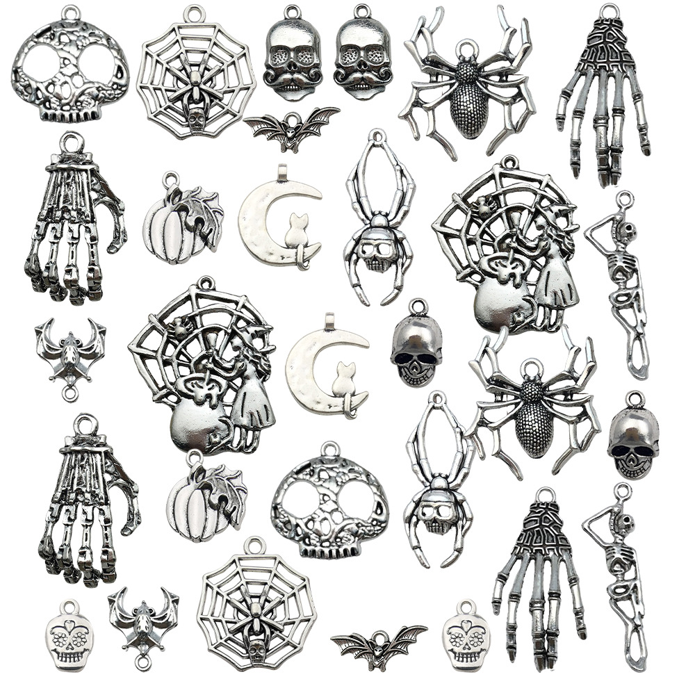 Mix 15pcs ancient silver Halloween series-46.5g-SN48