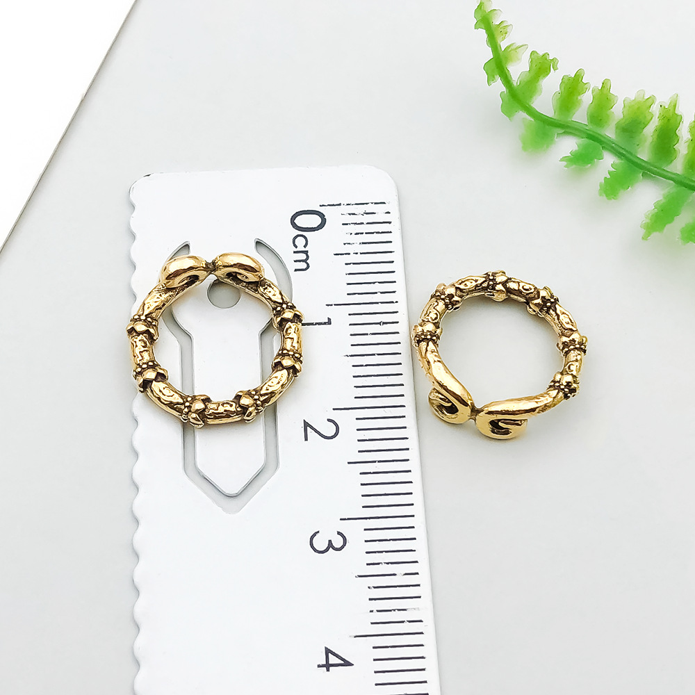 1 ancient gold qitian dashang gold hoop 15*16mm-1.4g-21010