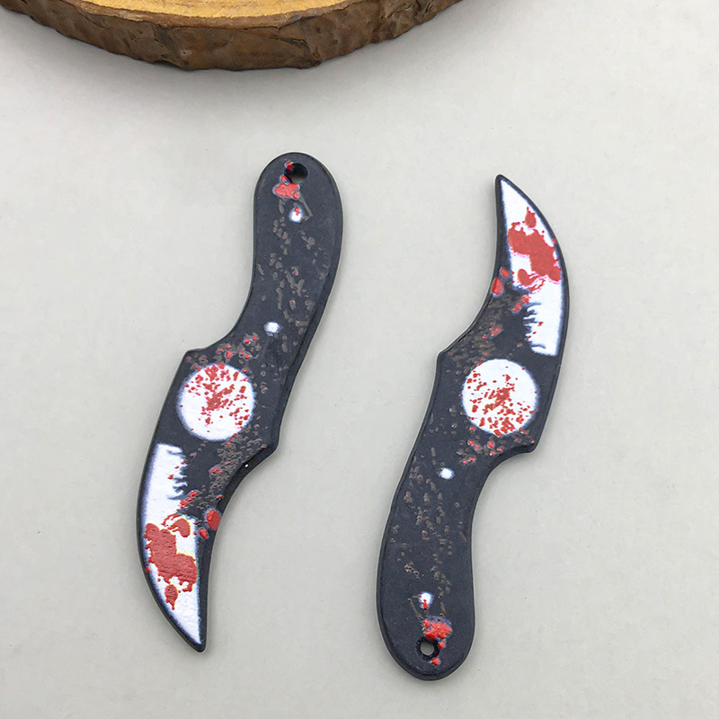 1 Halloween acrylic blood folding knife 12*50mm-1g-16982