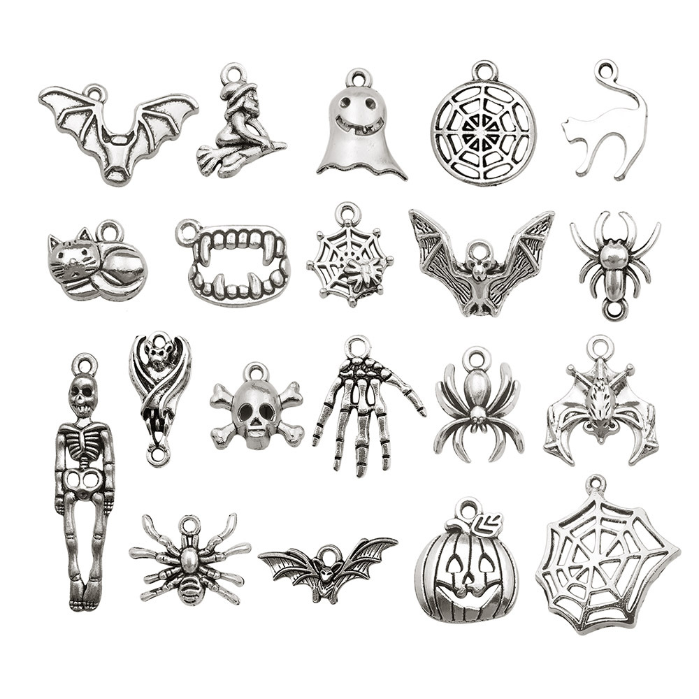 Mix 20pcs ancient silver halloween series-22.6g-sn863