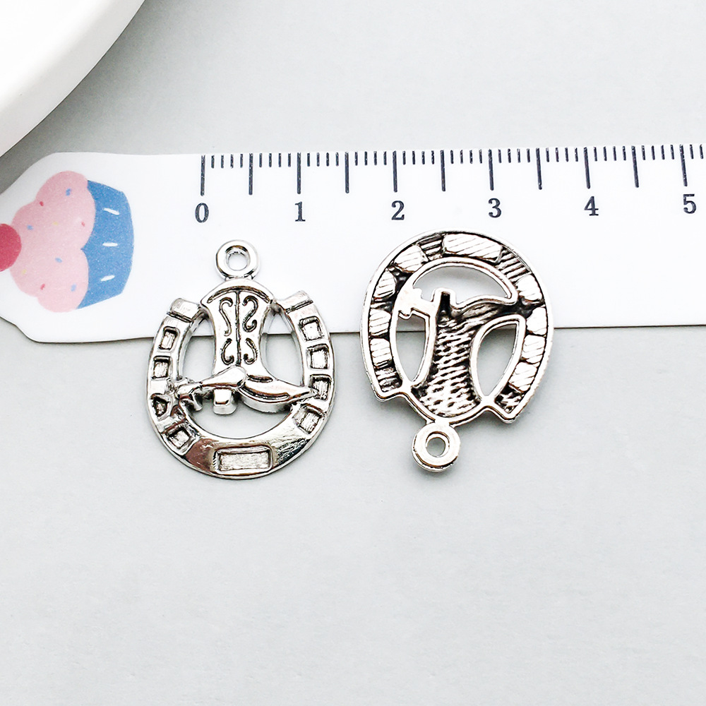 1 ancient silver horseshoe 19*25mm-2.1g-14034