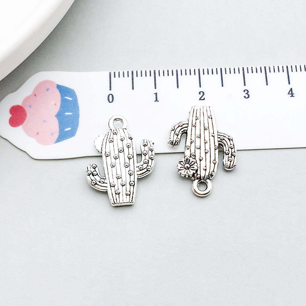 1 ancient silver cactus 20*14mm-1.9g-19233