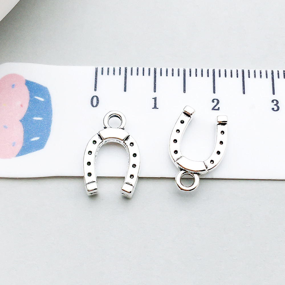 1 ancient silver horseshoe 14*9mm-0.6g-19238