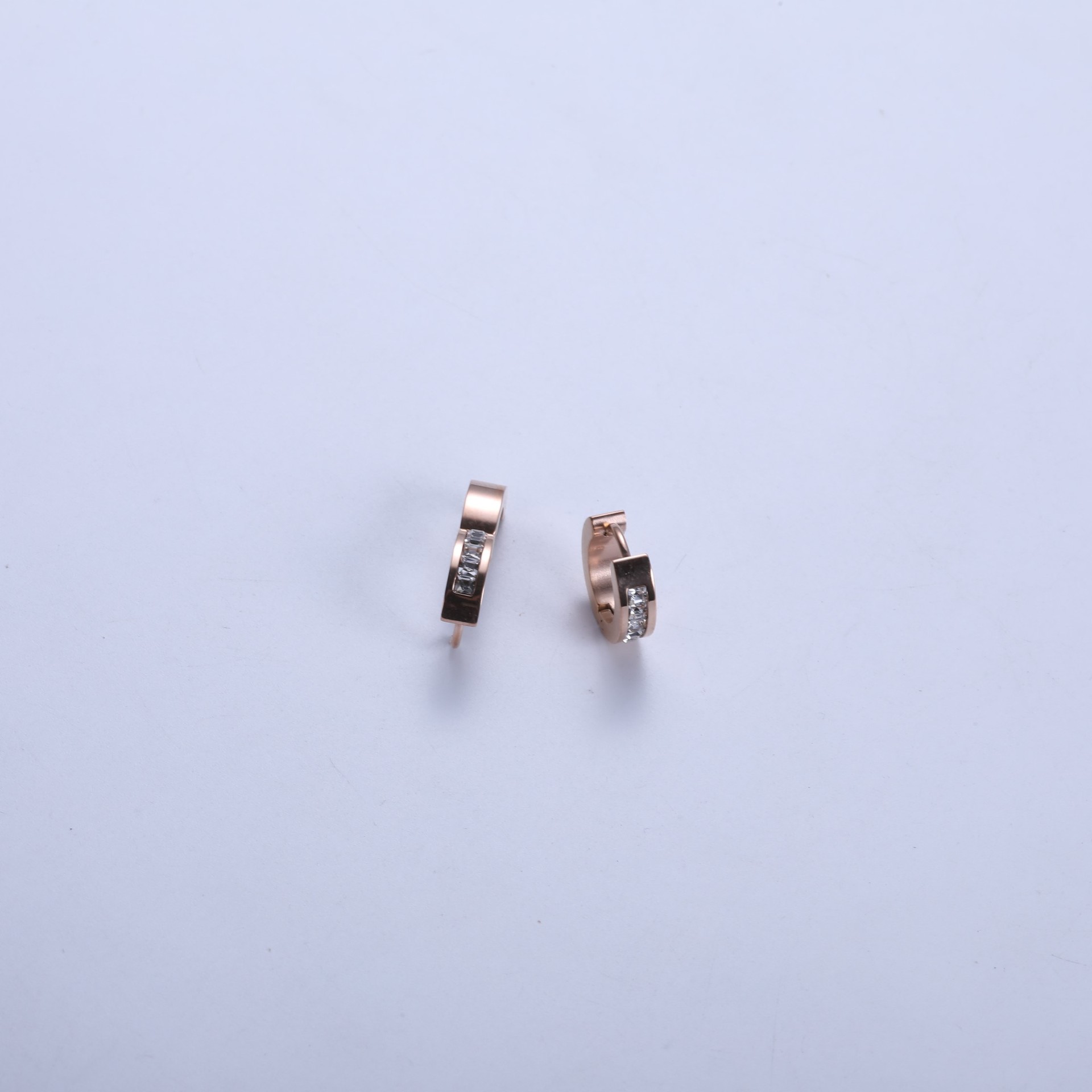 Rose gold hoop earrings