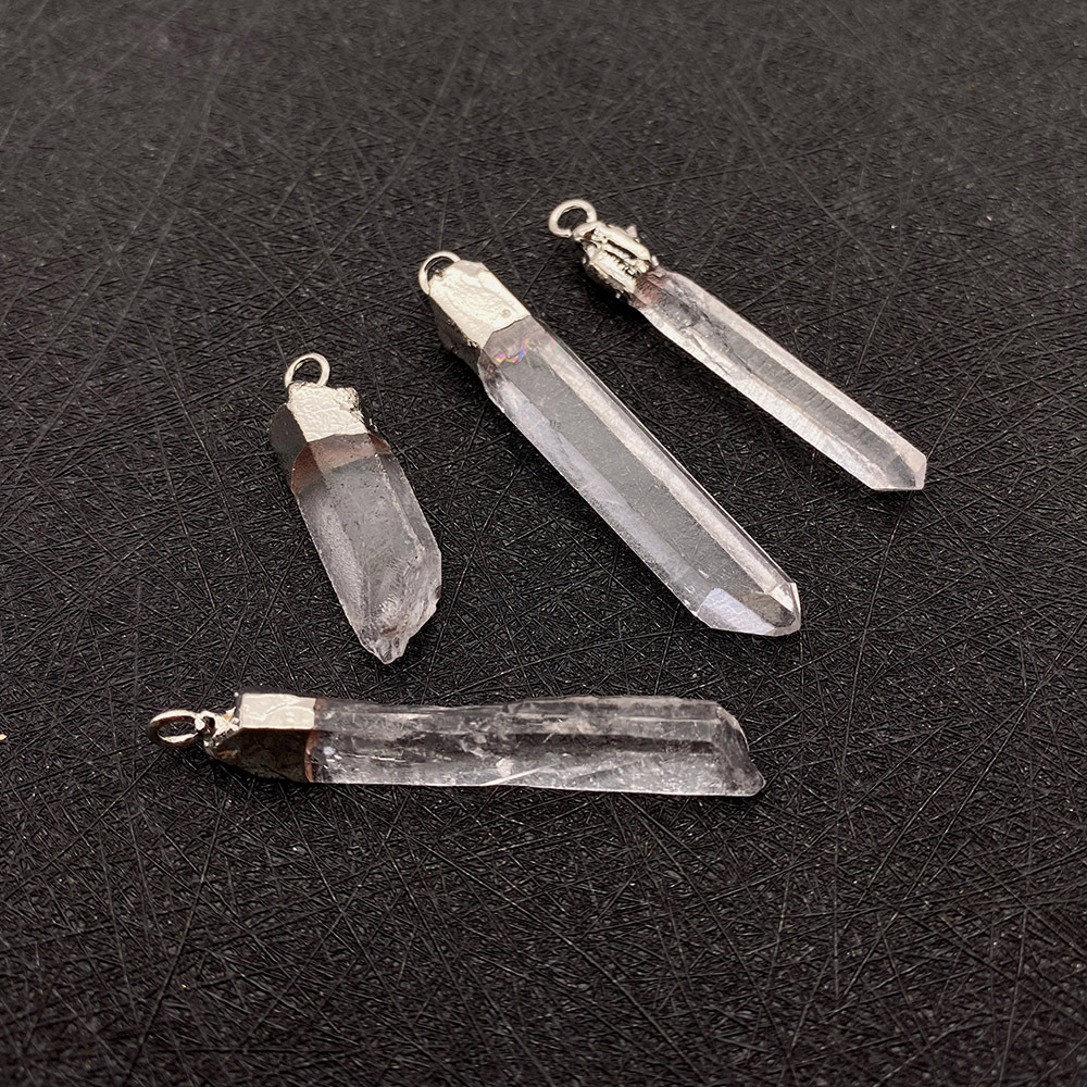 White Crystal Silver Single Hole