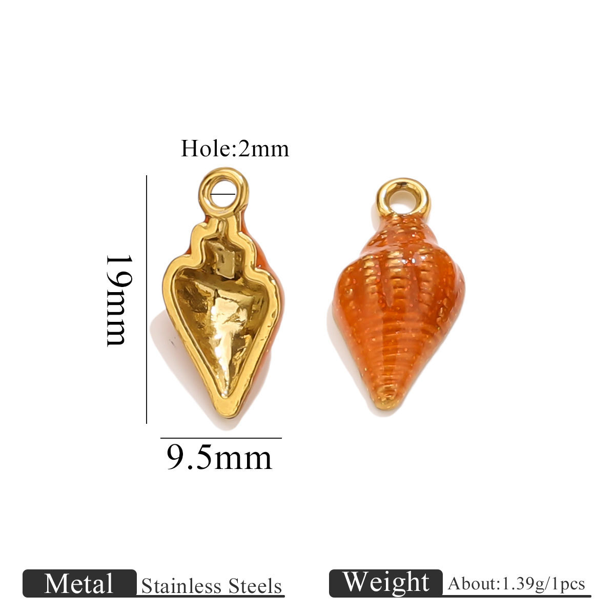 金色滴油海螺款式3-橙色