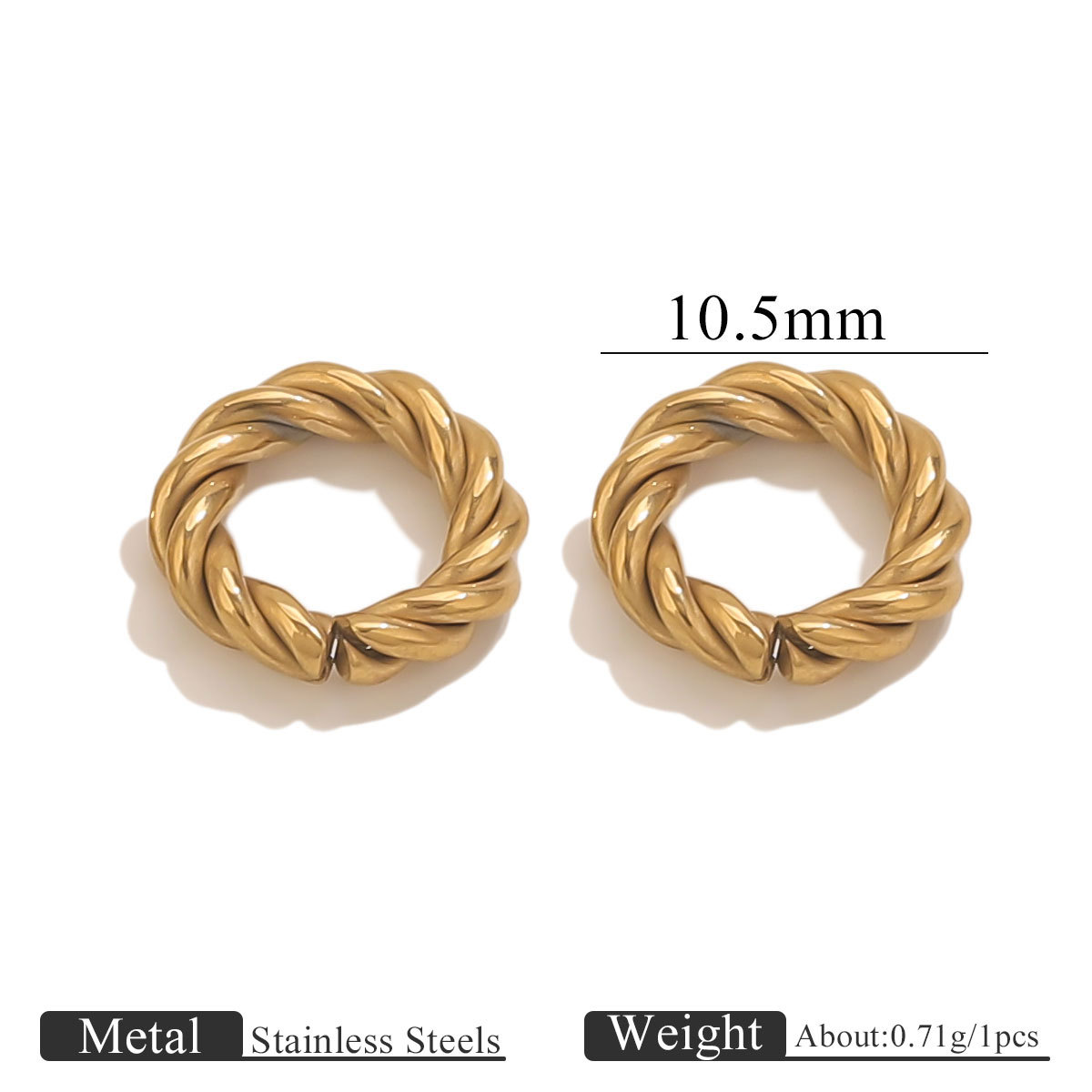 Gold 2.5*11 twist wreath
