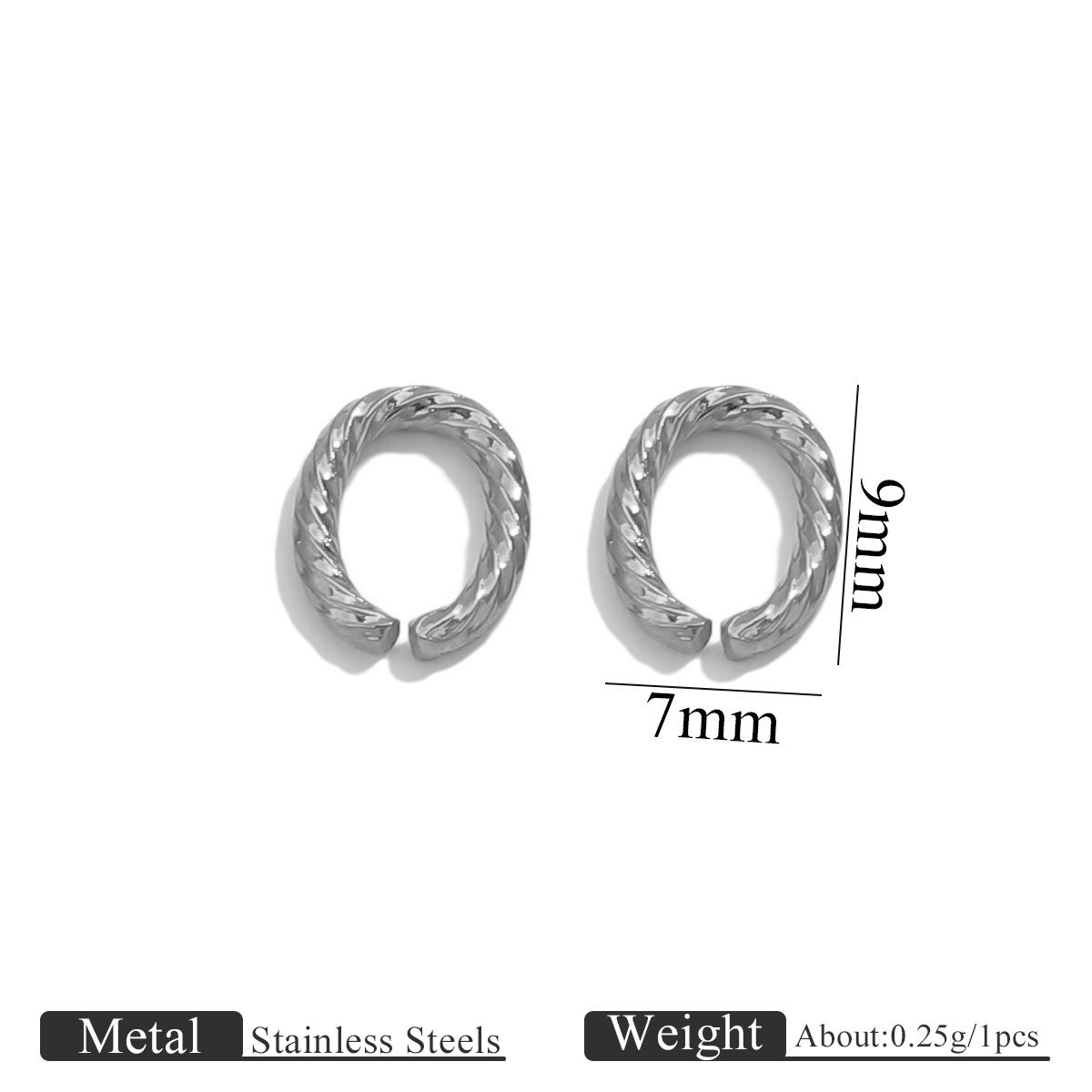 Steel color 1.5 twisted square wire