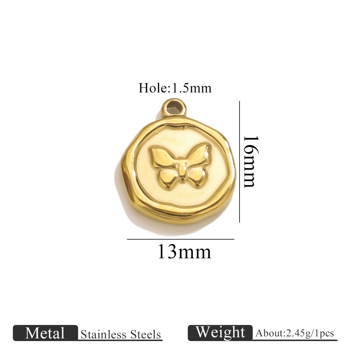 Golden small pendant-butterfly