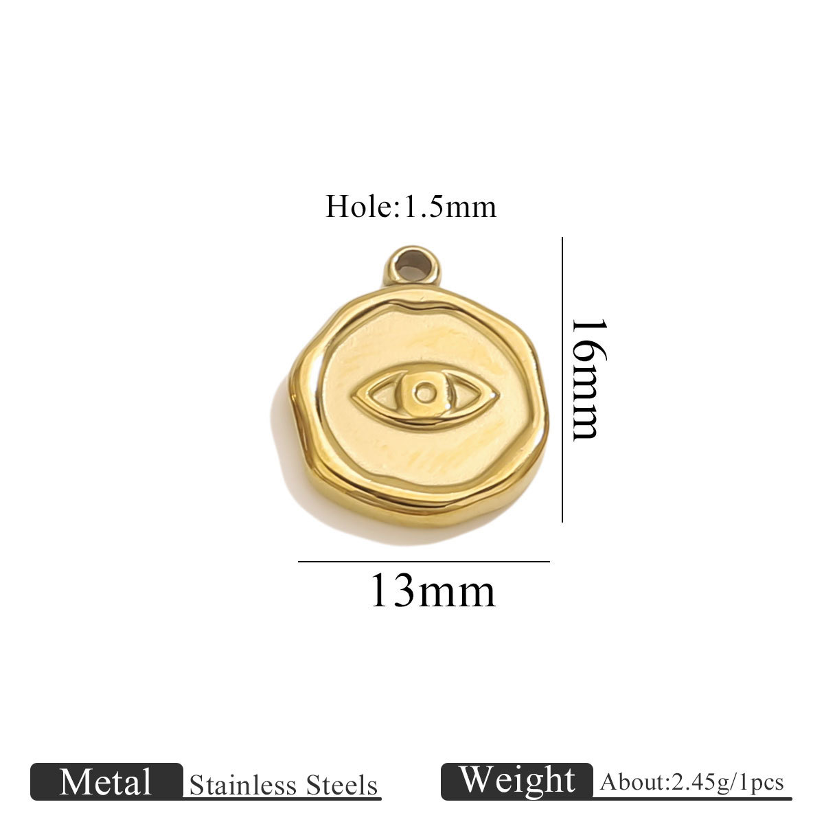 Golden small pendant-eyes