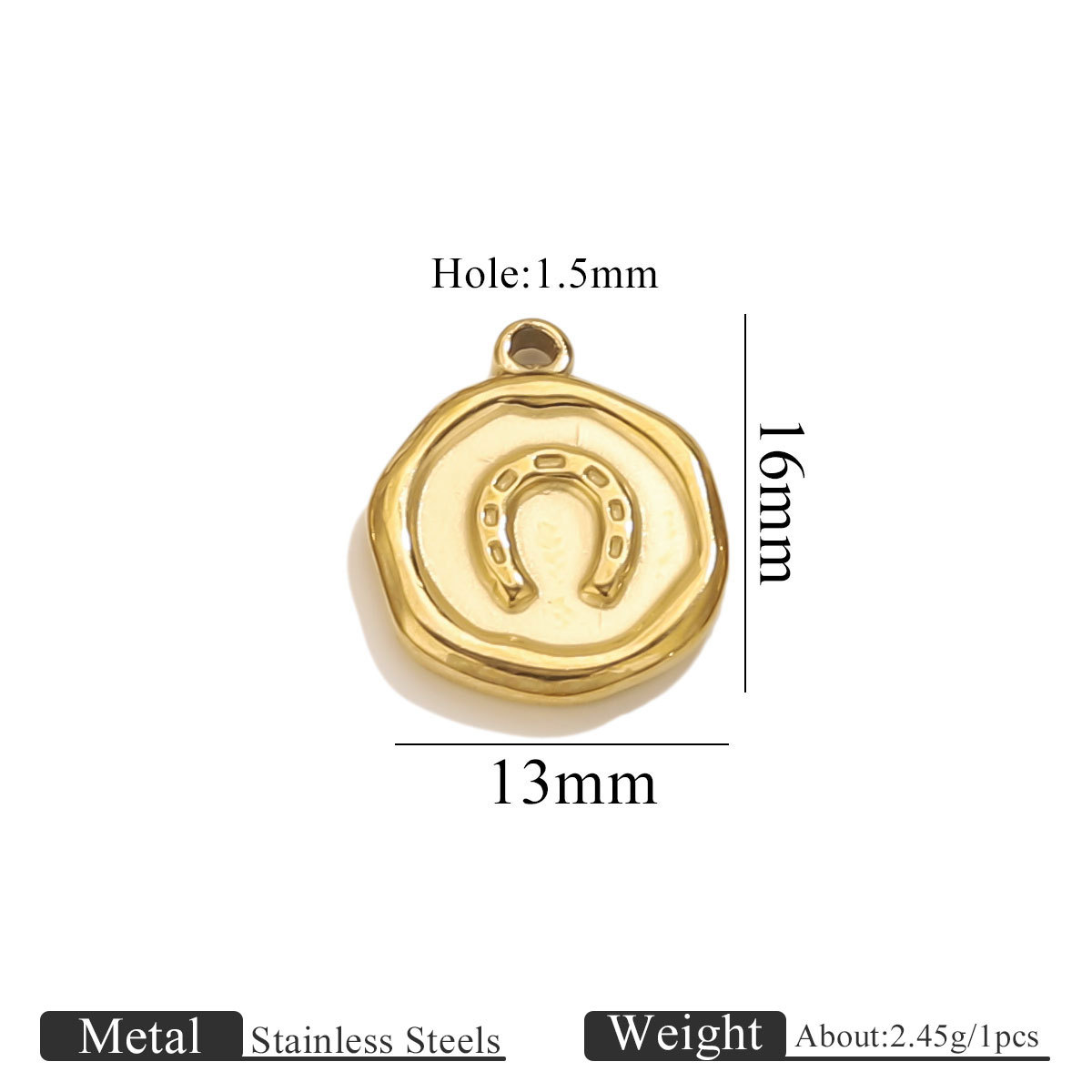 Golden small pendant-u shape