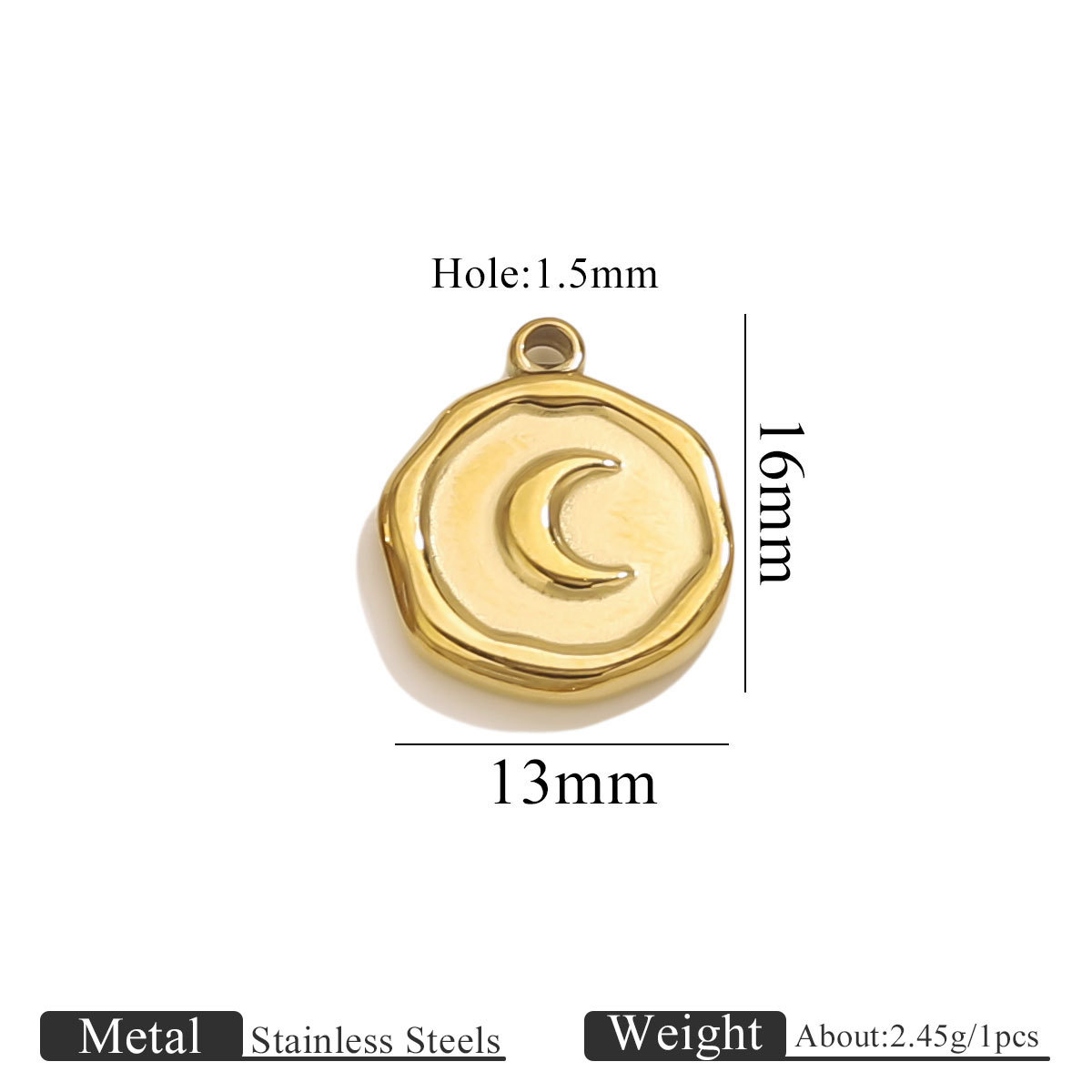 Golden small pendant-moon