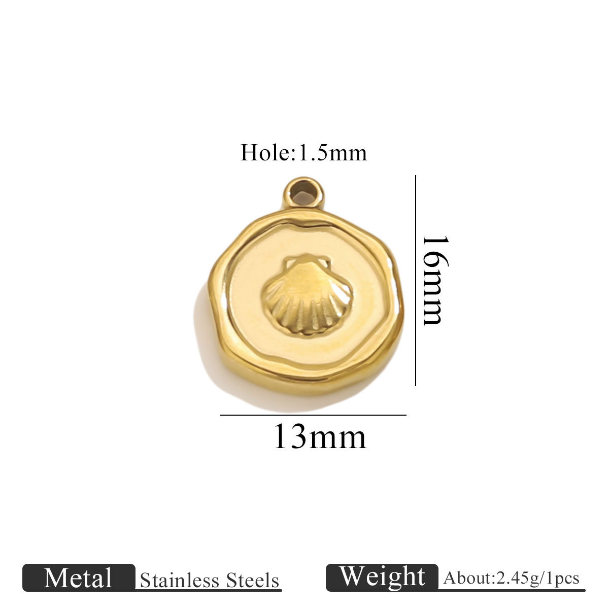 Golden small pendant-shell