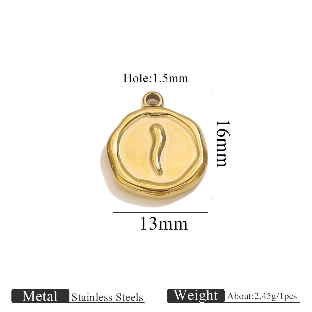 Golden small pendant-chili
