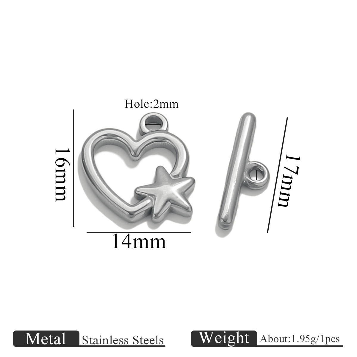 Steel color - five-pointed star