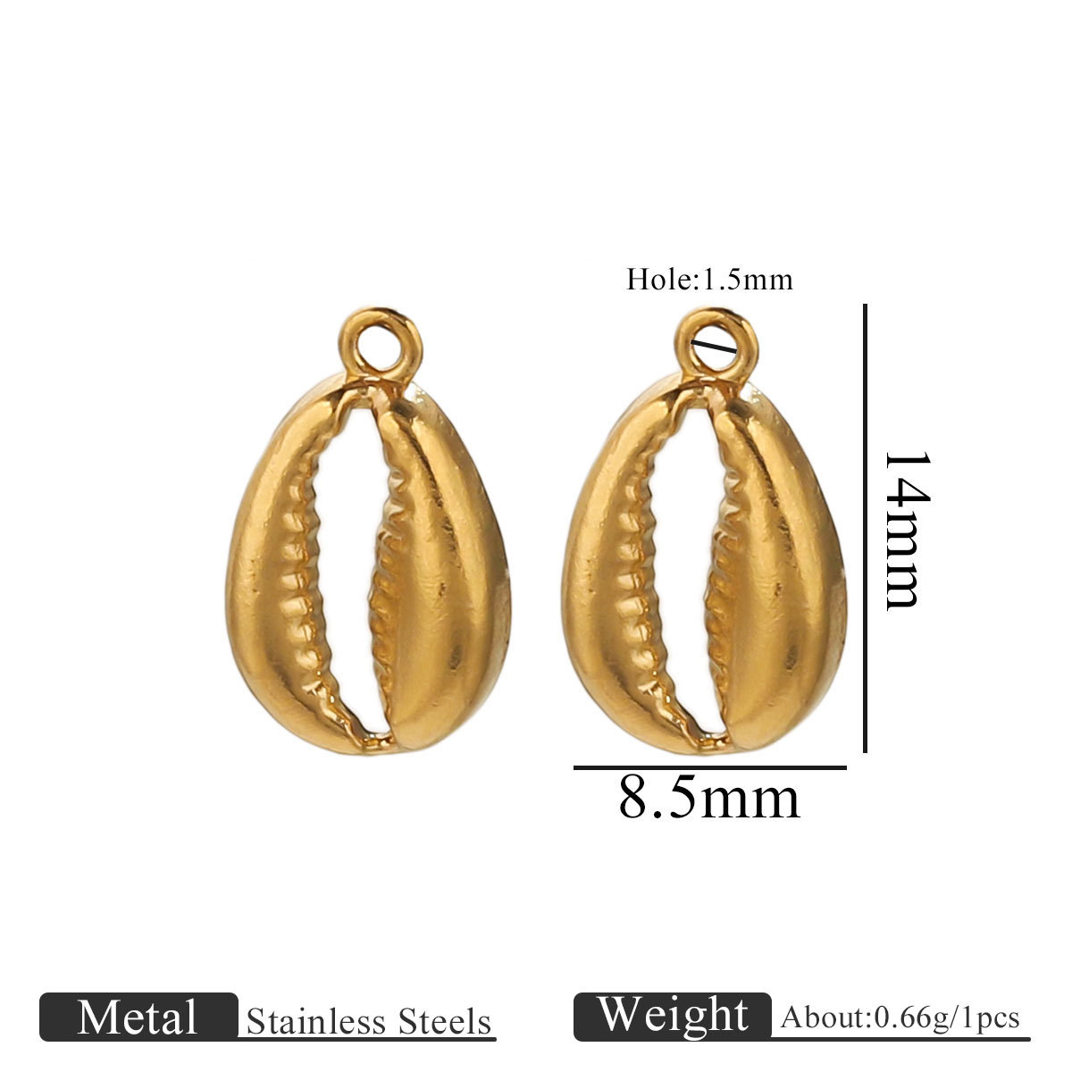 Golden small pendant-shell