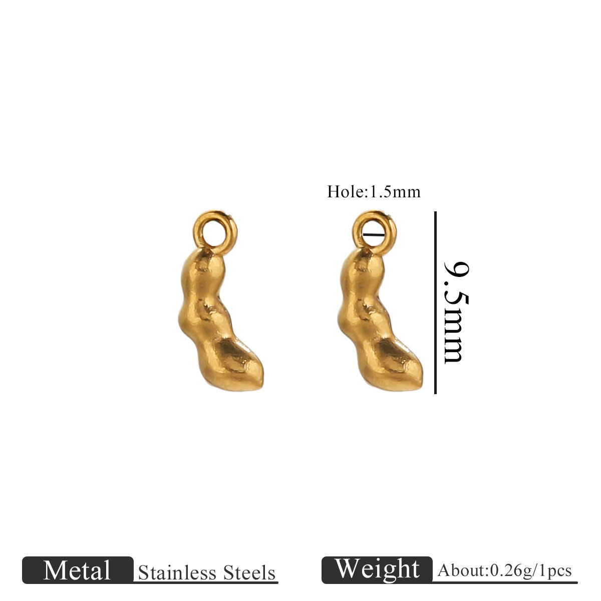 Golden small pendant-beans