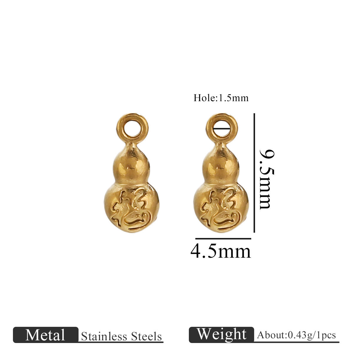 Golden small pendant-gourd