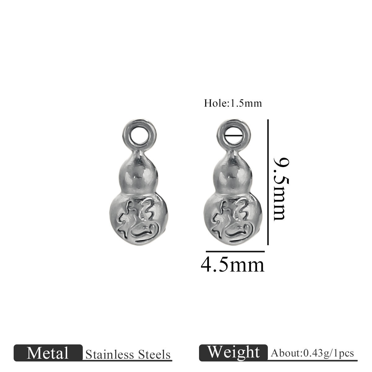 Steel color small pendant-gourd