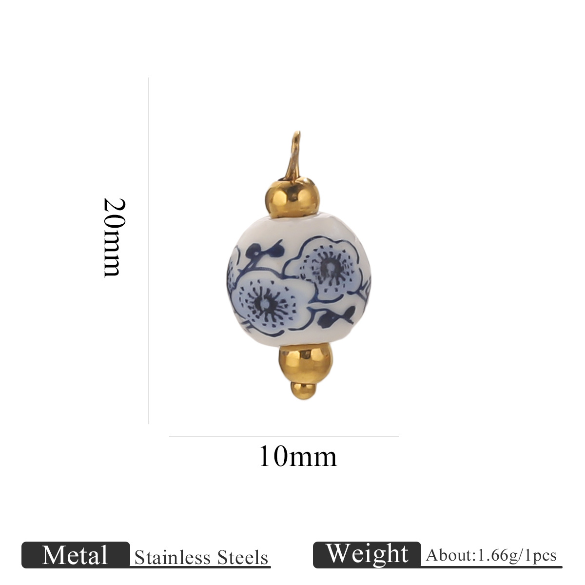 Dark blue plum blossom 10mm