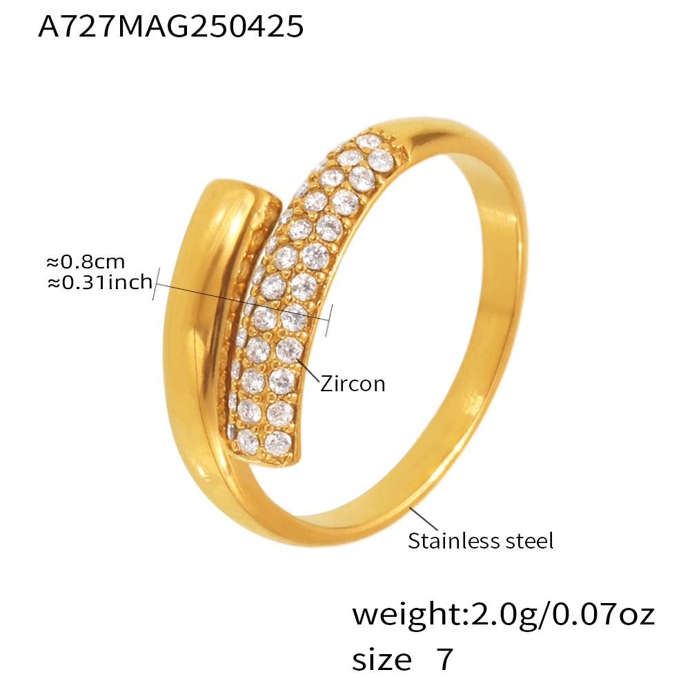 A727-gold 5a zircon ring-no. 7