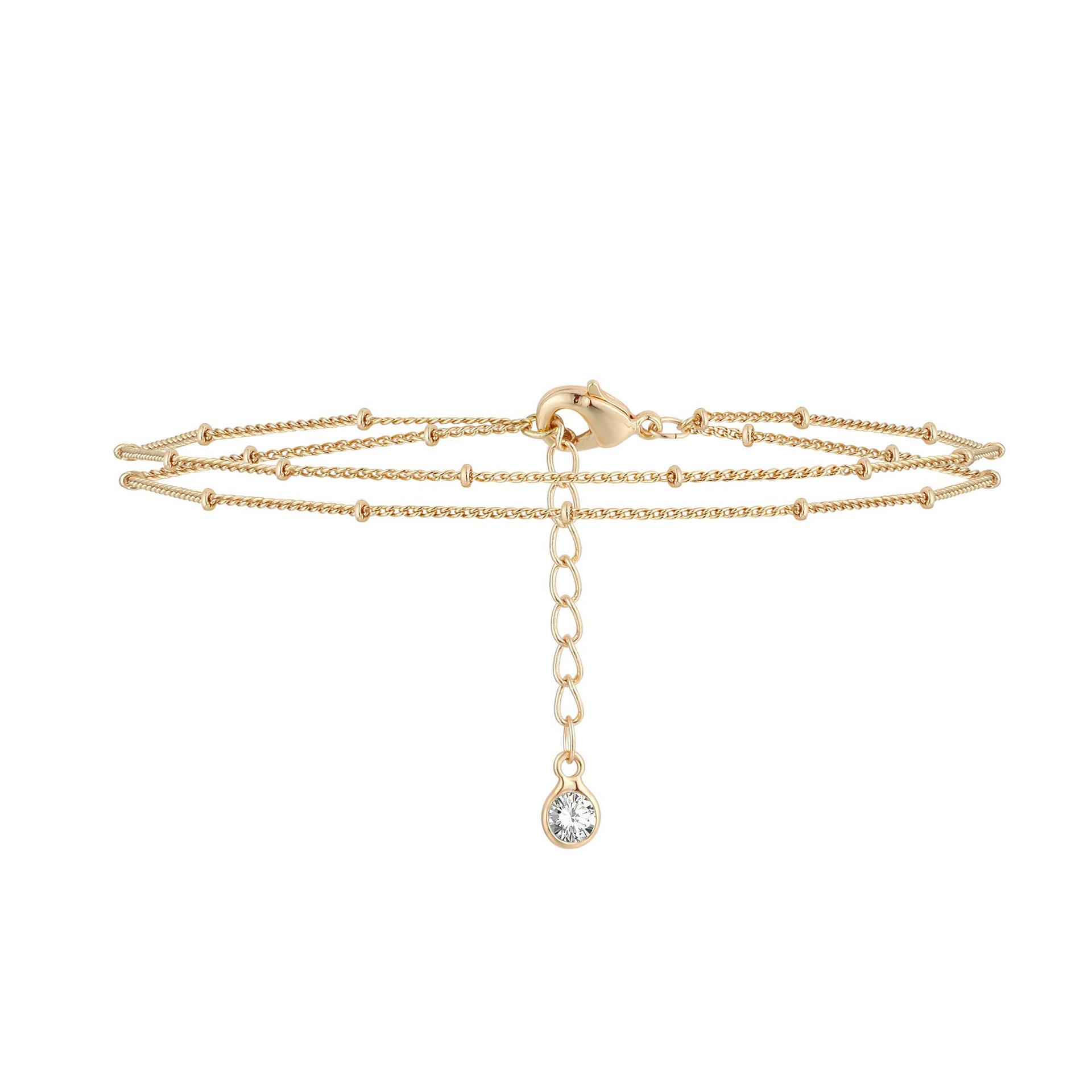 17 /5cm bracelet gold double layer