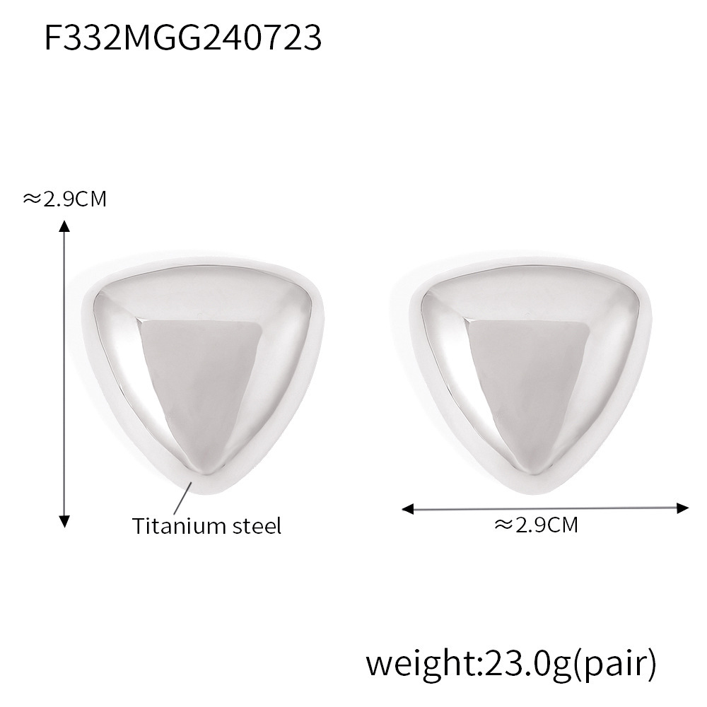 F332-steel color earrings