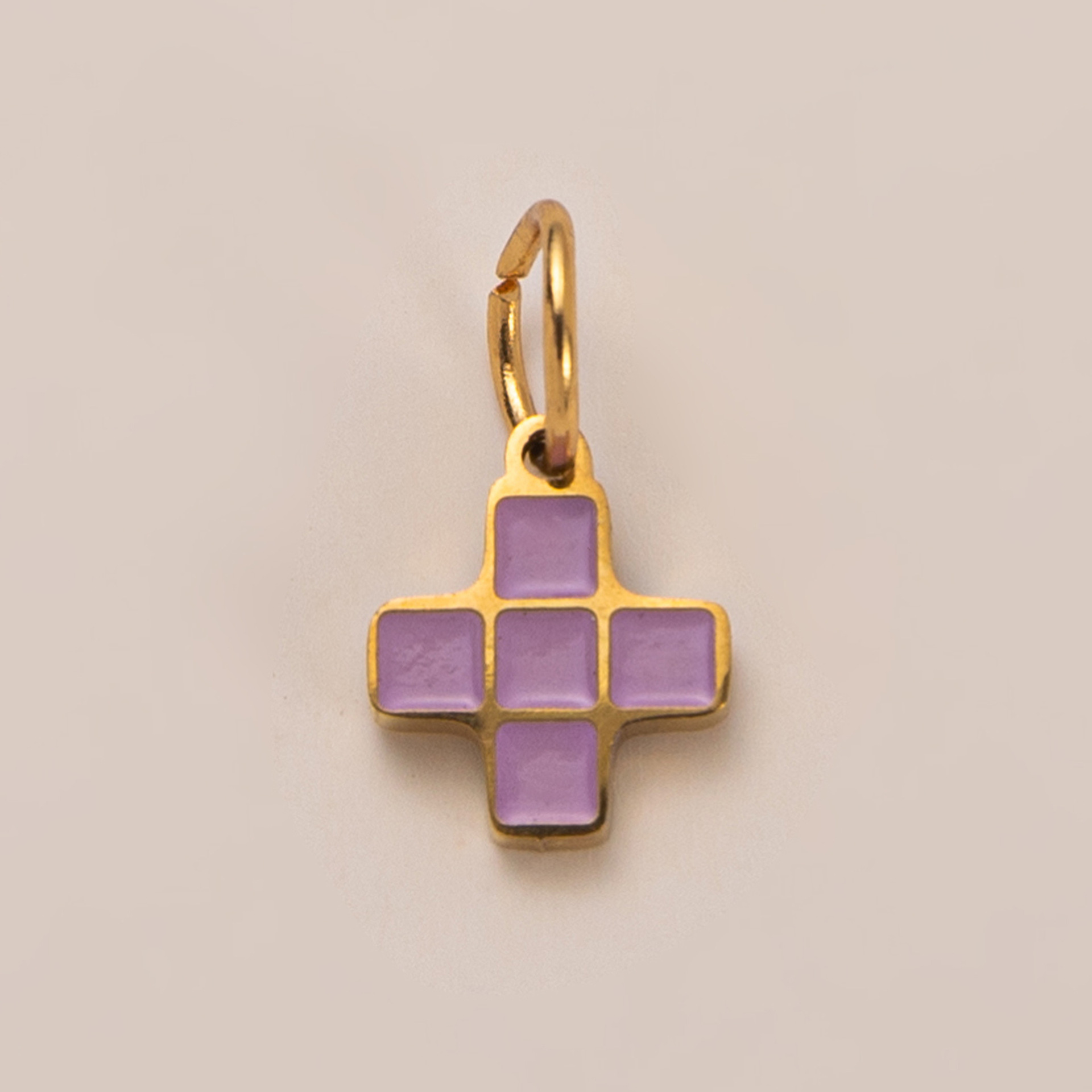 Pink cross pendant