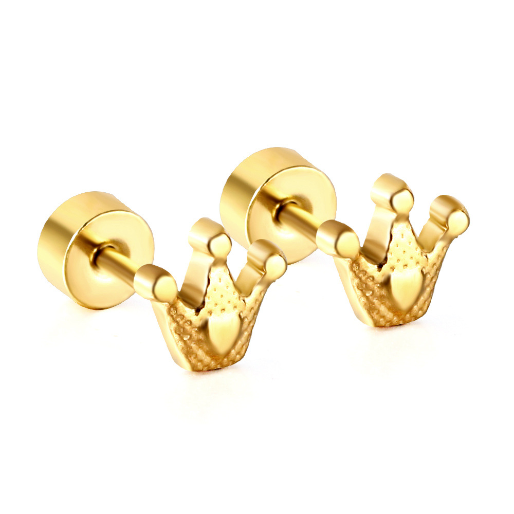 Plug Crown stud earrings EA624401G