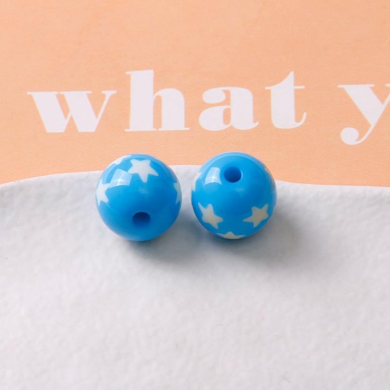 Blue five-pointed star beads