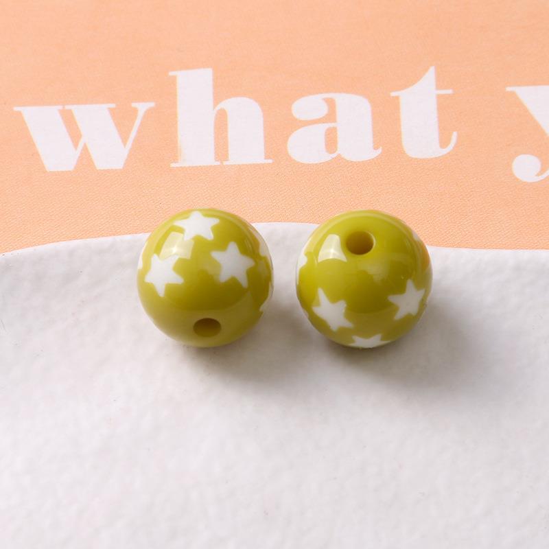 Fruit green five-pointed star beads