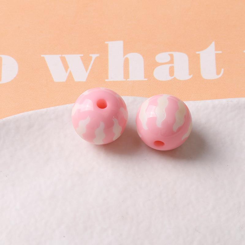 Pink pumpkin beads