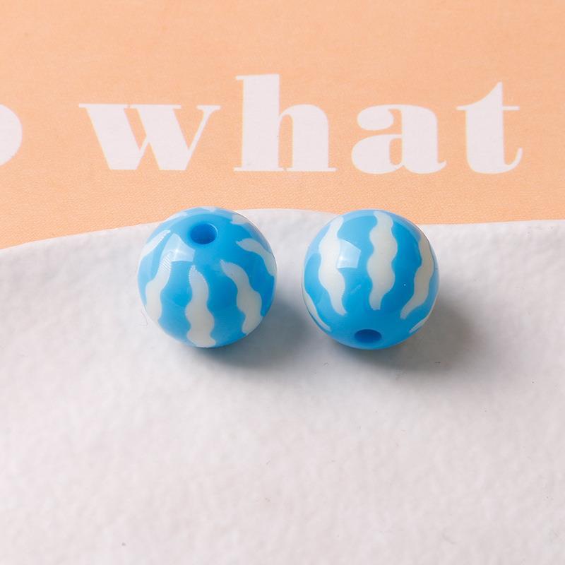 Blue pumpkin beads