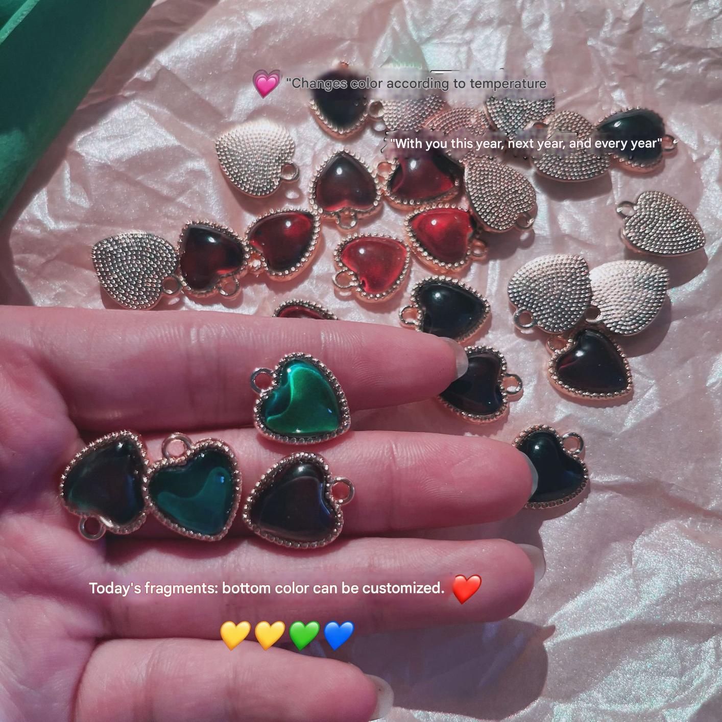 Color-Changing love pendant-silver bottom