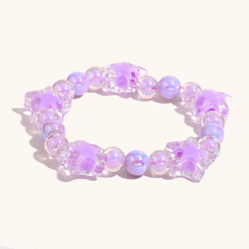 Acrylic color bracelet-light purple