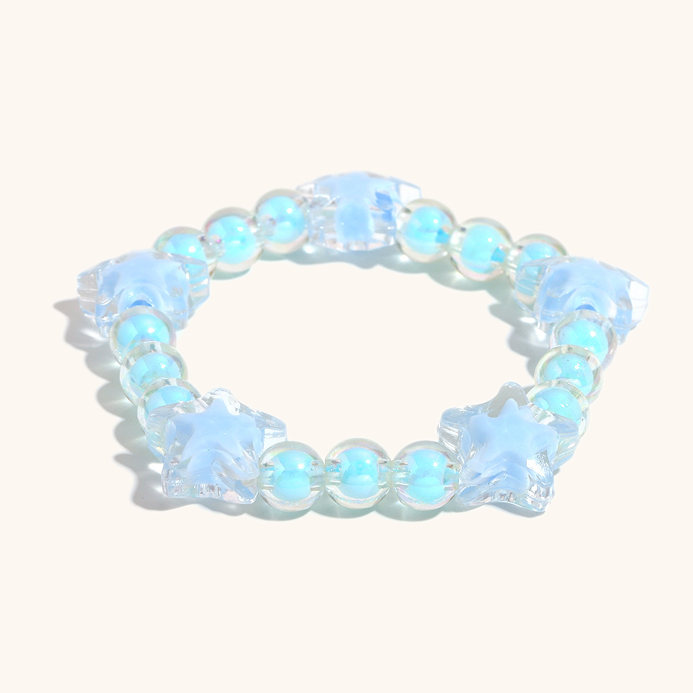 Acrylic color bracelet-light blue