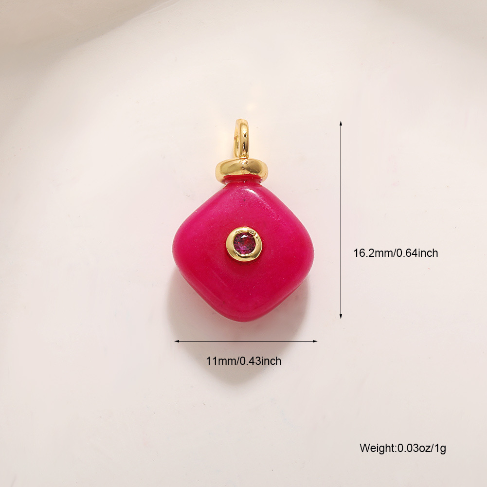 fuschia jade with rhinestone