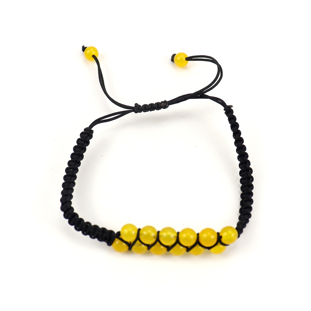Black rope   yellow stone